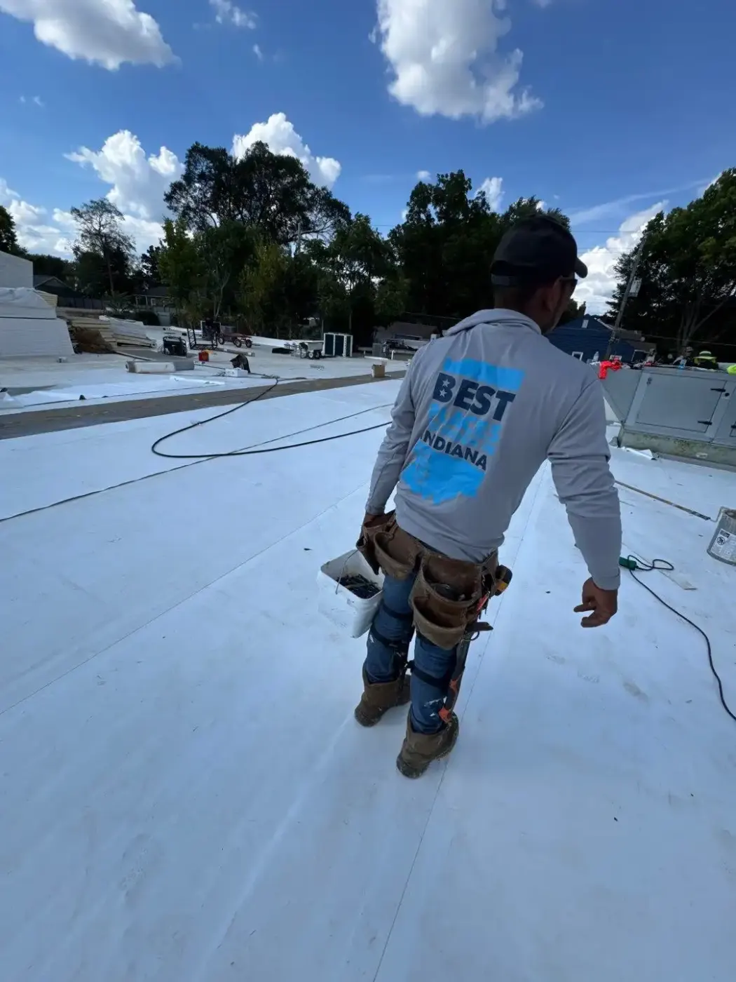 Commercial roofing by Eagle Creek Commercial Roofing near Crows Nest, IN